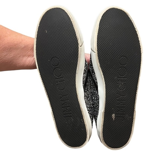 Jimmy Choo Glitter Demi Skate Sneakers Slip Ons Loafers 10 WhimsyGoth Rare - Picture 7 of 15